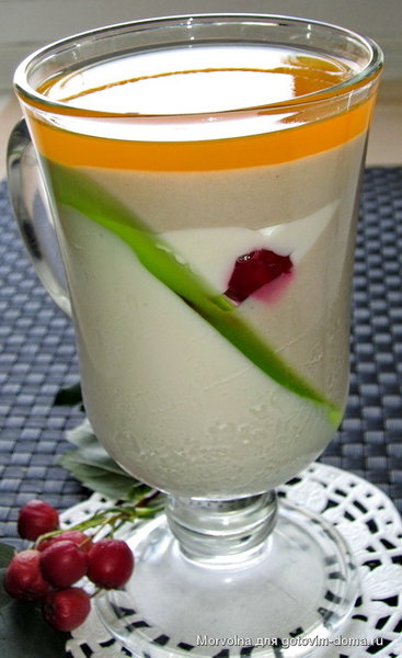 Творожно-йогуртовое желе с фруктами/ягодами фото к рецепту 2