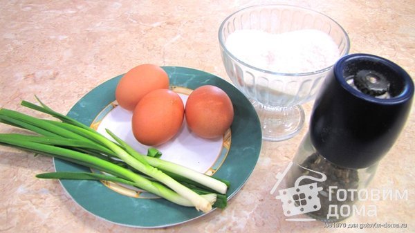 Яичница с зеленым луком фото к рецепту 1