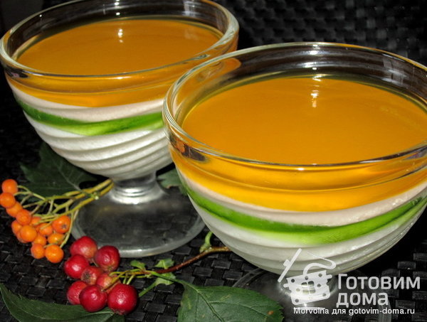 Творожно-йогуртовое желе с фруктами/ягодами фото к рецепту 1