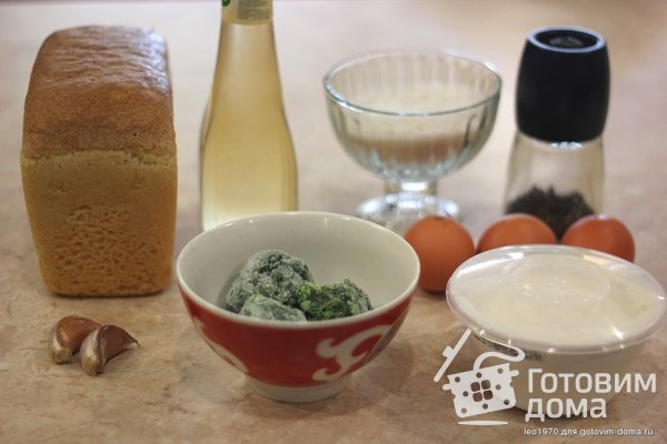 Брускетта с фасолью, рикоттой, шпинатом и яйцом-пашот фото к рецепту 1