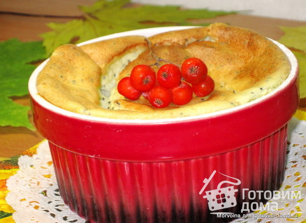 Горячий творожный десерт с маком и яблоками фото к рецепту 3