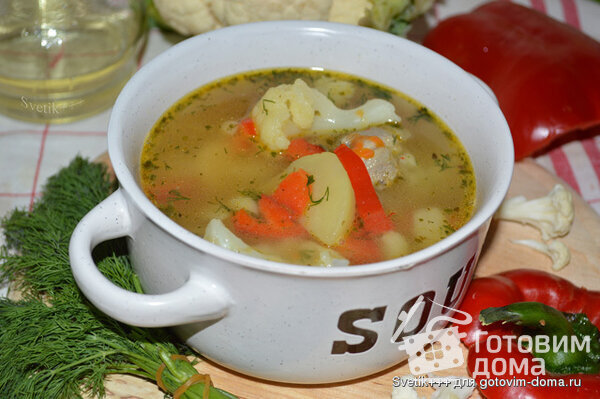 Суп с цветной капустой фото к рецепту 1