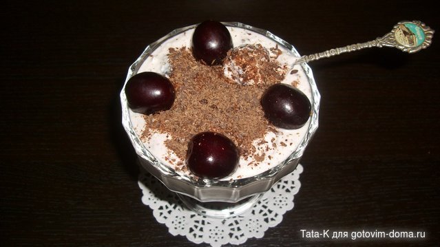 Творожный десерт с черешней и шоколадом.JPG