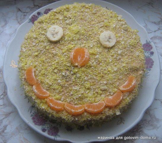 Торт из крекера и вафель