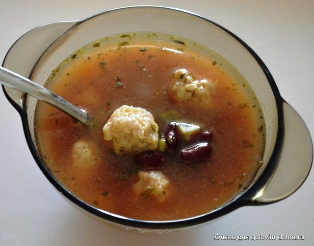 пряный суп с фасолью и фрикаделями.JPG