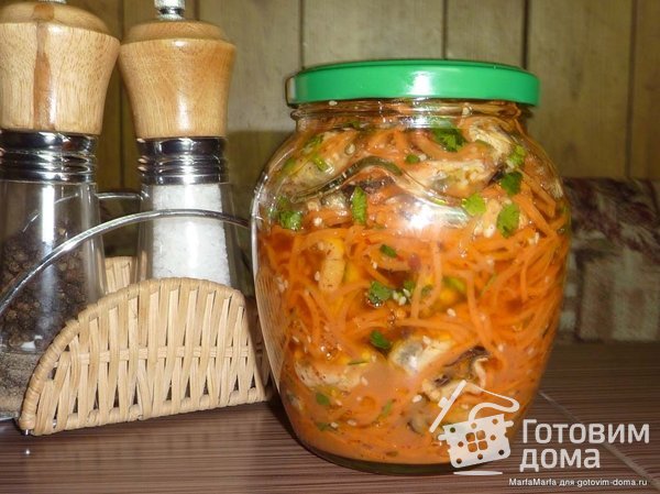 Морковь по-корейски с мидиями фото к рецепту 8