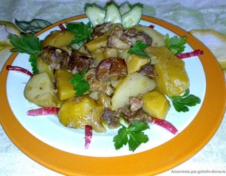 Картофель с мясом по-гречески
