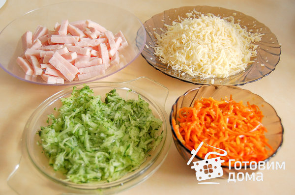Салат из ветчины с корейской морковью фото к рецепту 1