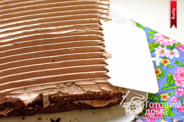 Бисквитное пирожное с масляно-шоколадным кремом по ГОСТу фото к рецепту 7