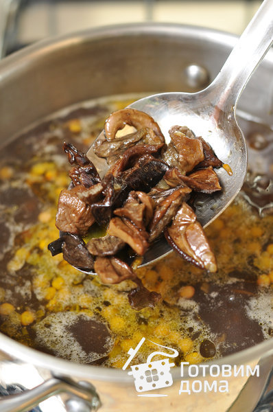 Суп из чечевицы с сушеными грибами фото к рецепту 10
