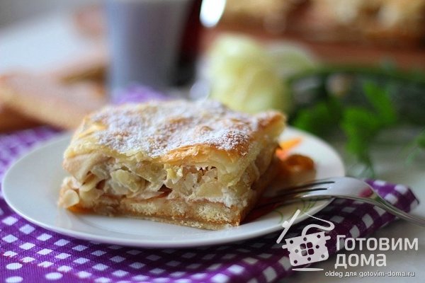 Яблочный пирог с печеньем савоярди фото к рецепту 4