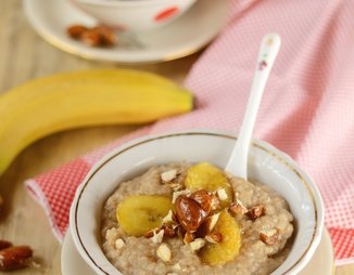 Banana Bread Porridge - Овсяная каша с бананами и орехами