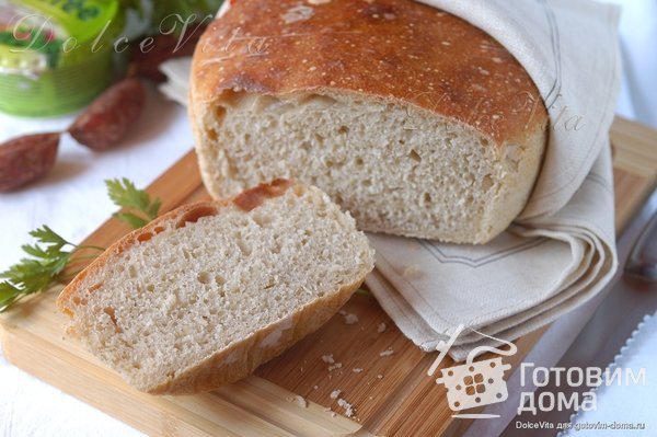 Пшеничный хлеб без замеса (на закваске или на дрожжах) фото к рецепту 8