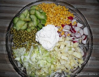 Овощной салат для поста без масла