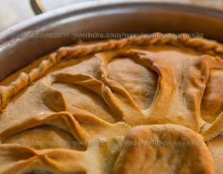 Зур-белиш - татарский закрытый пирог с картошкой и мясом