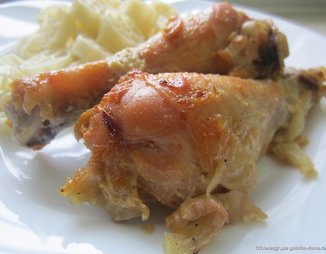 Куриные голени в горчично-медовом соусе