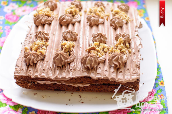 Бисквитное пирожное с масляно-шоколадным кремом по ГОСТу фото к рецепту 8