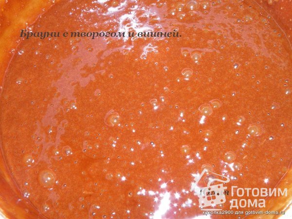 Брауни с творогом и вишней фото к рецепту 1 Брауни с творогом и вишней фото к рецепту 1