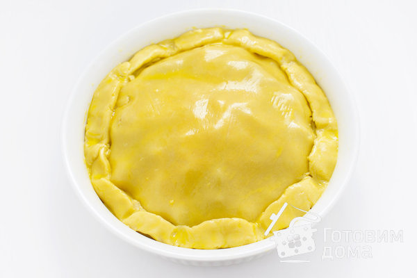 Пирог (киш) с картофелем и копченой грудинкой фото к рецепту 7