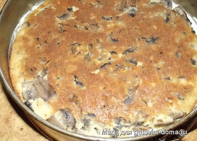 Бисквитный грибной торт фото к рецепту 6