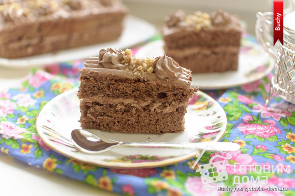Бисквитное пирожное с масляно-шоколадным кремом по ГОСТу фото к рецепту 10