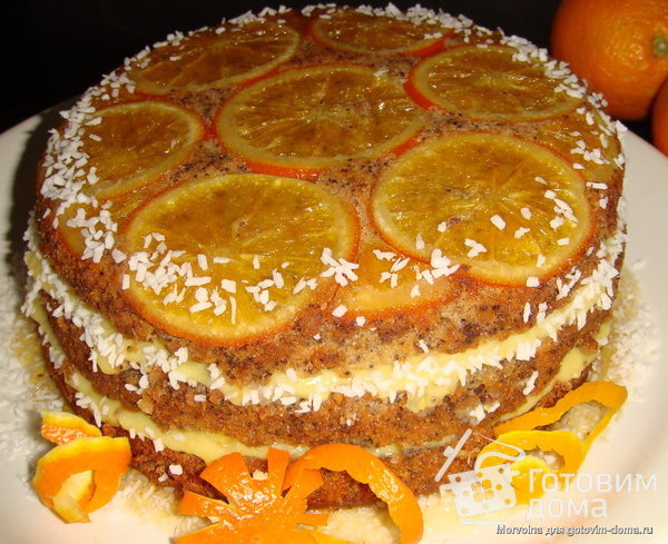 Апельсиновый торт с маком фото к рецепту 1