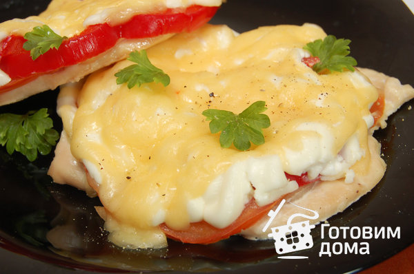 Куриные отбивные с помидорами и болгарским перцем фото к рецепту 6
