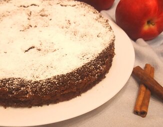 Португальский шоколадный пирог с яблоками