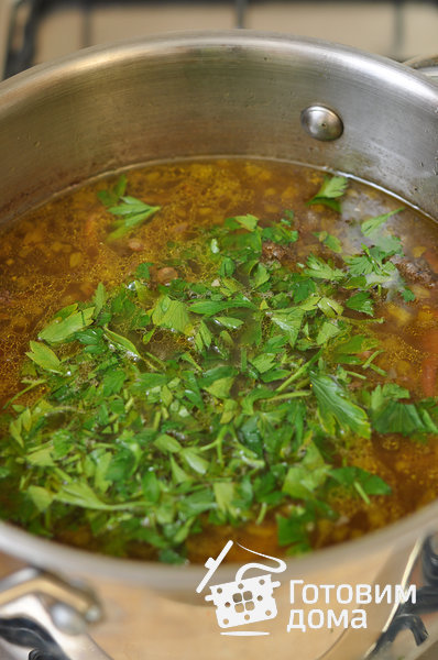 Суп из чечевицы с сушеными грибами фото к рецепту 12