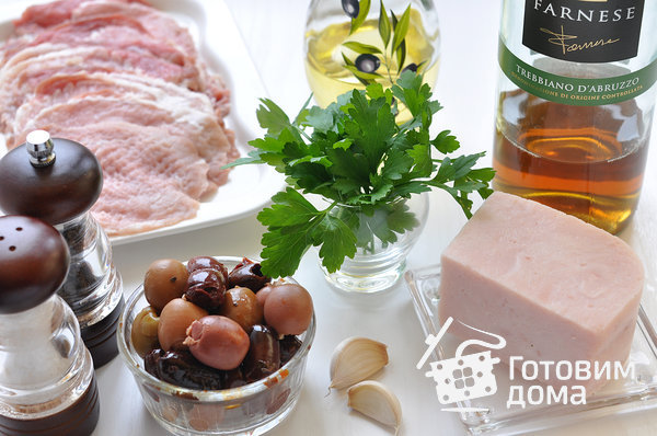 Рулетики из свинины с оливками, зеленью и чесноком фото к рецепту 1