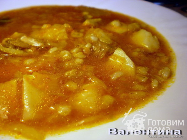 Густой суп из перловой крупы и квашеной капусты фото к рецепту 1