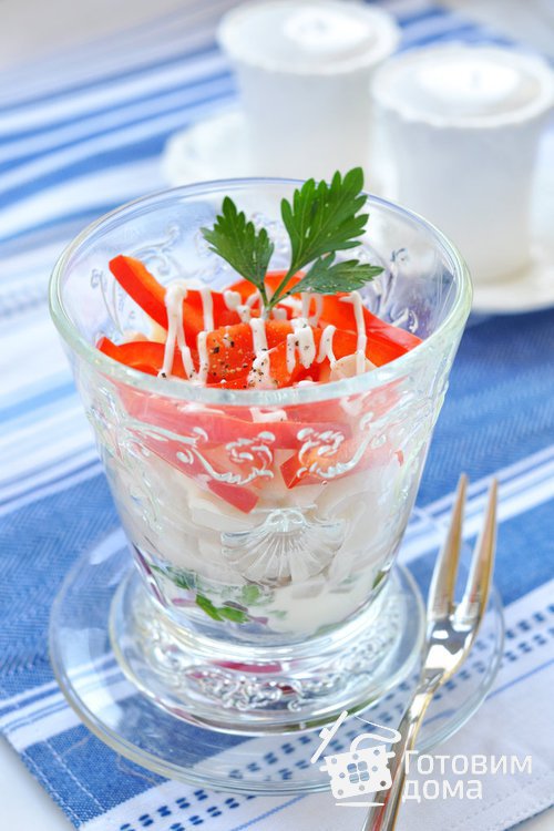 Салат-коктейль с кальмарами