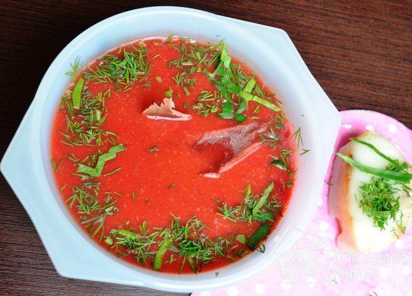 &quot;Красный бархат&quot; суп-пюре с чечевицей и свеклой фото к рецепту 1