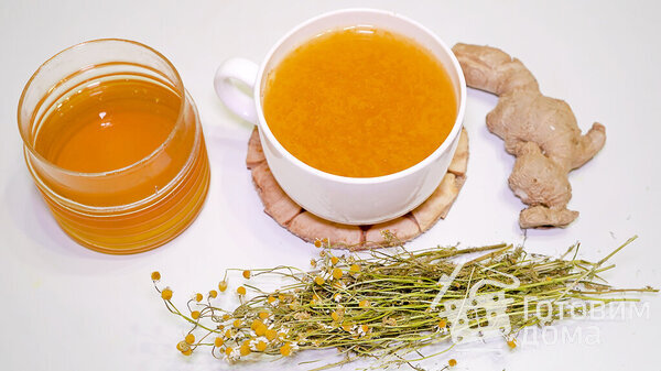 Имбирный чай с лимоном и ромашкой фото к рецепту 10
