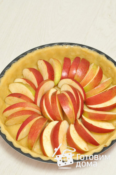 Яблочный пирог со сливками фото к рецепту 3