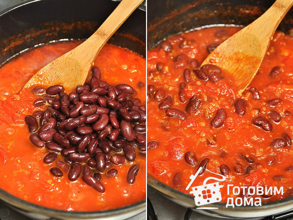Фасоль со шпинатом в томатном соусе фото к рецепту 6