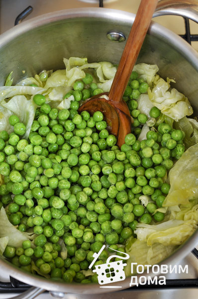 Крем-суп из зеленого горошка и салата Айсберг фото к рецепту 3