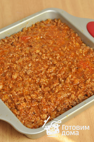 Ломтики тыквы, запеченные с мясным фаршем и томатами фото к рецепту 7