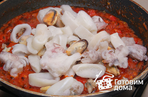 Спагетти с морепродуктами фото к рецепту 4