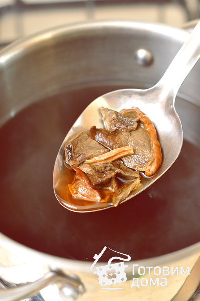 Суп из чечевицы с сушеными грибами фото к рецепту 4