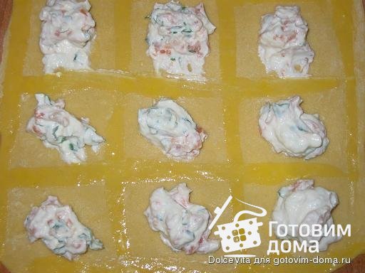 Ravioli con ricotta e salmone- Равиоли с лососем и творогом фото к рецепту 2