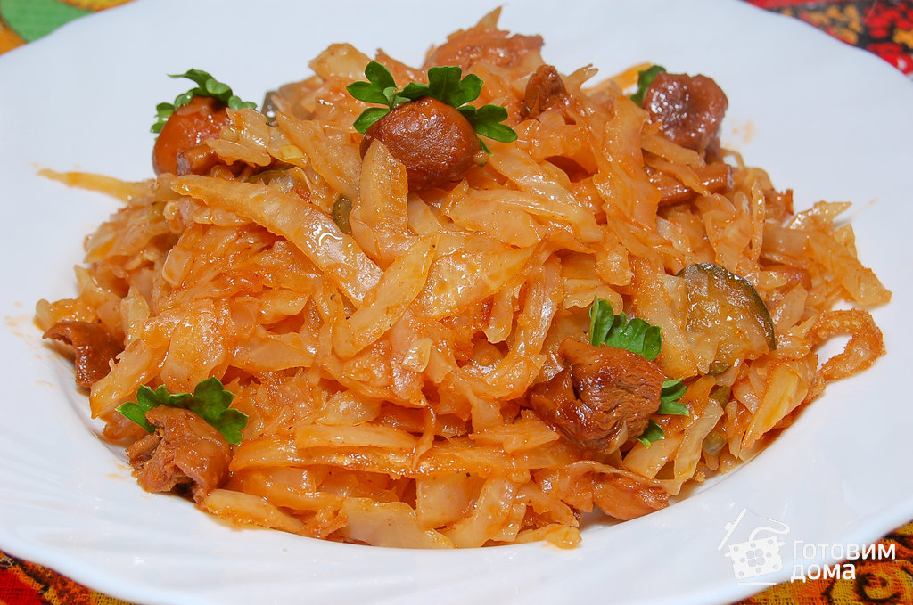 Солянка из капусты с грибами, пошаговый рецепт с фото Солянка из капусты с грибами, пошаговый рецепт с фото