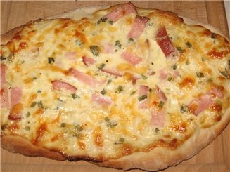 Фламмкухен из Эльзасса - пирог с луком, беконом и сыром