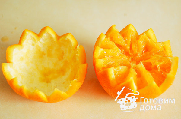 Мороженое в апельсиновых чашечках фото к рецепту 2