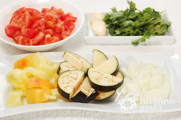 Баклажаны в томатном соусе с чесноком фото к рецепту 1