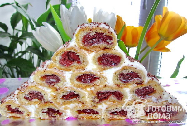 Торт &quot;Монастырская изба&quot; (или Домик для вишни) фото к рецепту 4
