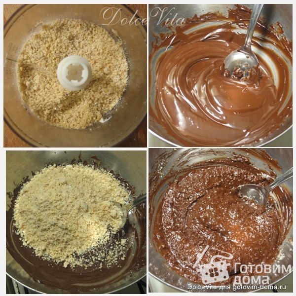 Блинный торт &quot;Соната&quot; с орехами, грушами и шоколадом фото к рецепту 4