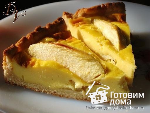 Пирог с яблоками, йогуртом и мёдом фото к рецепту 9