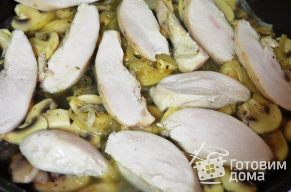 Эскабече из курицы с шампиньонами -Escabeche de Pollo con Champiñones фото к рецепту 2