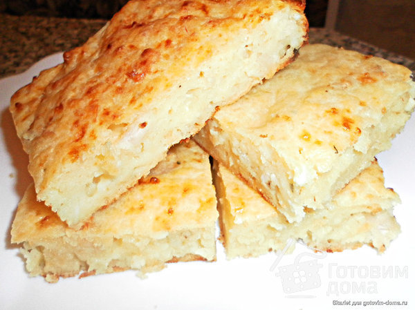 Закусочный сырный пирог с мясом фото к рецепту 1